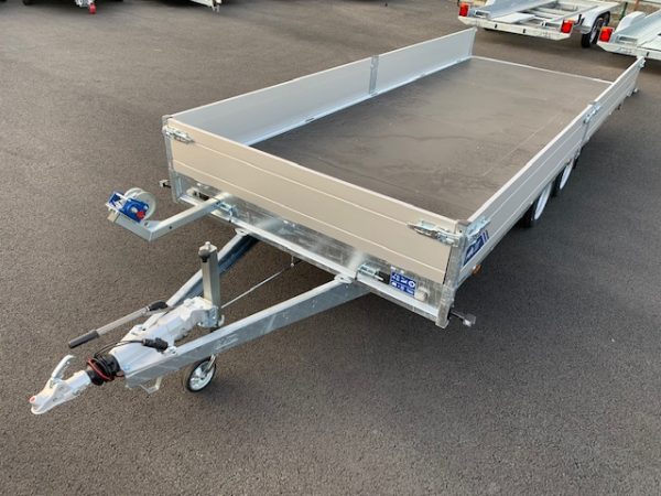 Plateau multi SARIS HEAVY DUTY – PTAC 3500 kg – Rampes + Treuil inclus